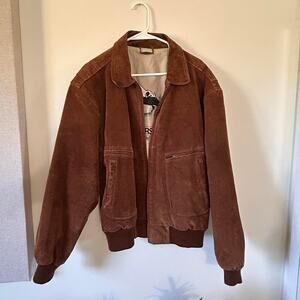 Brown vintage bomber jacket